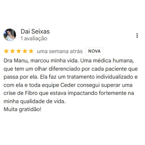 Depoimento Google Dra. Emanuela Pimenta